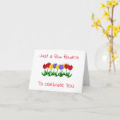 ***TULIPS UND SPEZIELLE WÜNSCHE*** FÜR IHREN GEBUR KARTE (Gelbe Blume)