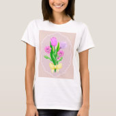Tulips und Stiefmütterchen T-Shirt (Vorderseite)