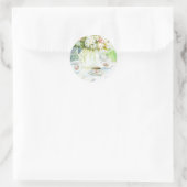 Tulips und Tee Runder Aufkleber (Tasche)
