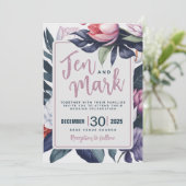 Tulips und Wasserlilien Einladung Hochzeit (Stehend Vorderseite)