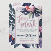 Tulips und Wasserlilien Einladung Hochzeit (Vorne/Hinten)