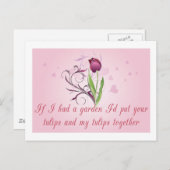 Tulips Valentine Postkarte (Vorne/Hinten)