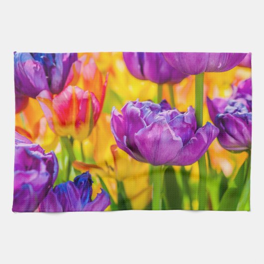 Tulips verzaubern Deep Pink Handtuch (Horizontal)