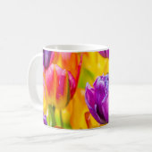 Tulips verzaubern Deep Pink Kaffeetasse (Vorderseite Links)