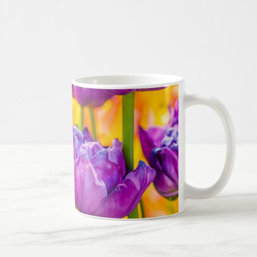 Tulips verzaubern Deep Pink Kaffeetasse (Rechts)