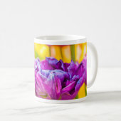 Tulips verzaubern Dunkelrosa Kaffeetasse (VorderseiteRechts)