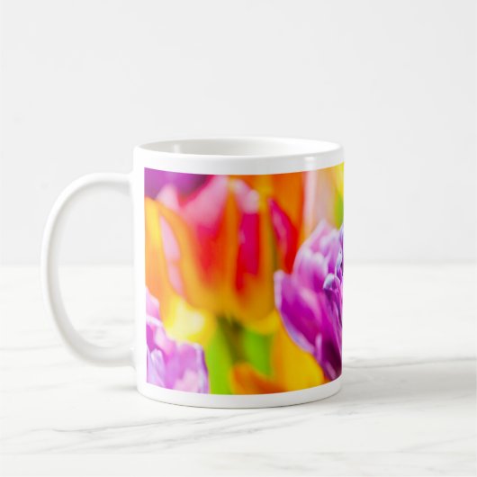 Tulips verzaubern Dunkelrosa Kaffeetasse (Links)