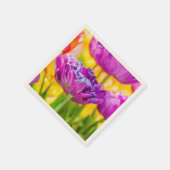 Tulips verzaubern Dunkelrosa Serviette (Ecke)