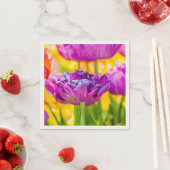 Tulips verzaubern Dunkelrosa Serviette (Beispiel)