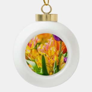 Tulips Verzauberung 01 Keramik Kugel-Ornament