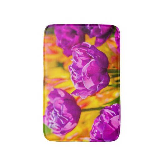 Tulips Verzauberung Violet Badematte (Vorderseite Vertikal)