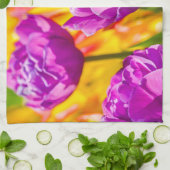 Tulips Verzauberung Violet Küchentuch (Gefaltet)