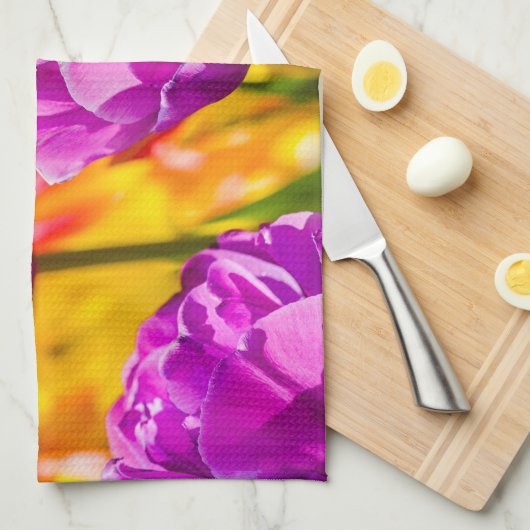 Tulips Verzauberung Violet Küchentuch (Viertel Falte)