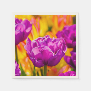 Tulips Verzauberung Violet Serviette