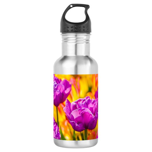 Tulips Verzauberung Violet Trinkflasche (Vorderseite)