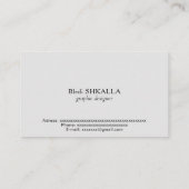 Tulips Visitenkarte (Rückseite)