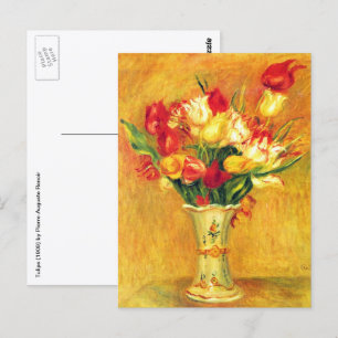 Tulips von Pierre Renoir, Vintager Impressionismus Postkarte