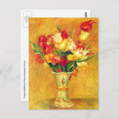 Tulips von Pierre Renoir, Vintager Impressionismus Postkarte (Vorne/Hinten)