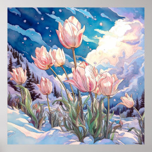 Tulips Wall Art, Blumenplatz Poster