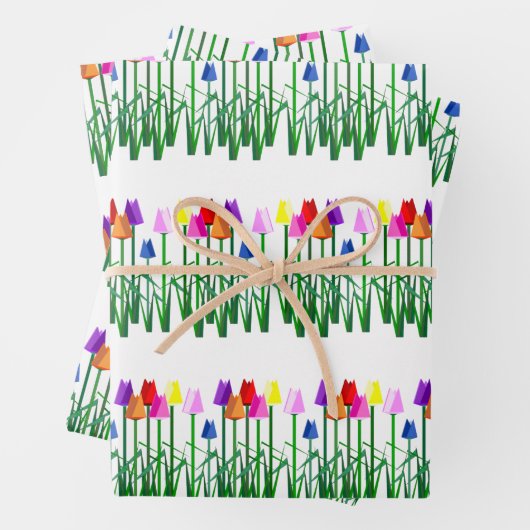 Tulips Wrapping Paper Sheets Geschenkpapier Set (Beispiel)