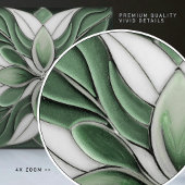 Tulips zu Sage Symmetric Art Nouveau Keramik Tile Fliese