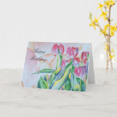 Tulipsmall, HappyBirthday Karte (Gelbe Blume)