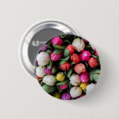 Tulissen Farbige Blume Osterfrühling Button (Vorne & Hinten)