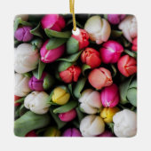 Tulissen Farbige Blume Osterfrühling Keramikornament (Vorderseite)