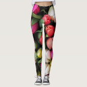 Tulissen Farbige Blume Osterfrühling Leggings (Vorderseite)