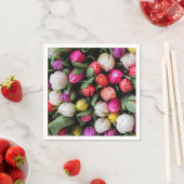 Tulissen Farbige Blume Osterfrühling Serviette (Beispiel)