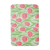 Tulissen in Rot und Grün Badematte (Vorderseite Vertikal)