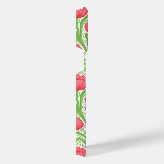 Tulissen in Rot und Grün iPhone Hülle (Rechte Seite)