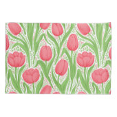 Tulissen in Rot und Grün Kissenbezug (Rückseite-Links)