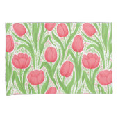 Tulissen in Rot und Grün Kissenbezug (Vorderseite-Rechts)