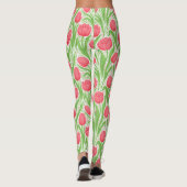 Tulissen in Rot und Grün Leggings (Rückseite)