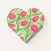 Tulissen in Rot und Grün Notizblock (Rückseite)