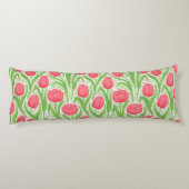 Tulissen in Rot und Grün Seitenschläferkissen (Rückseite)