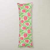 Tulissen in Rot und Grün Seitenschläferkissen (Rückseite (Vertikal))