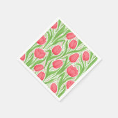 Tulissen in Rot und Grün Serviette (Ecke)