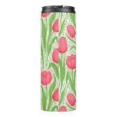Tulissen in Rot und Grün Thermosbecher (Rückseite)