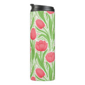 Tulissen in Rot und Grün Thermosbecher (Nach rechts gedreht)
