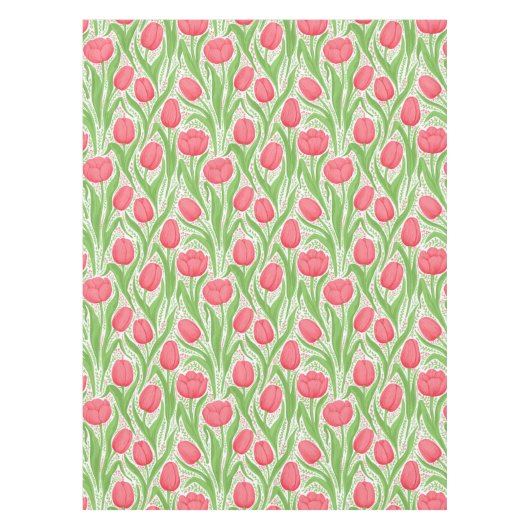 Tulissen in Rot und Grün Tischdecke (Vorderseite)