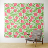 Tulissen in Rot und Grün Wandteppich (Beispiel (Horizontal))