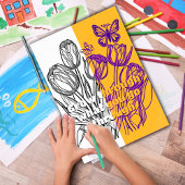 Tulissen mit druckbaren Butterfly-Farbseiten Poster