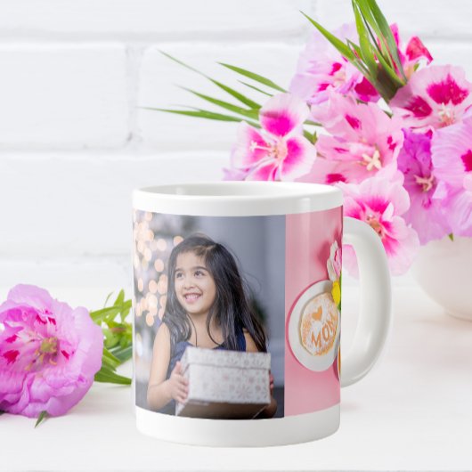 Tulissen mit Foto Personalisierung Liebe Mama Jumbo-Tasse