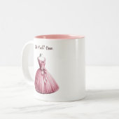 Tulle viel? Nie. Rosa Kleid Coquette Tasse (Vorderseite Links)
