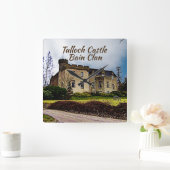Tulloch Castle - Bain Clan Quadratische Wanduhr (Zuhause)