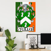 Tully Coat of Arms Irish Flag Print Poster (Heimbüro)