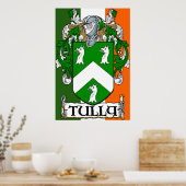Tully Coat of Arms Irish Flag Print Poster (Küche)