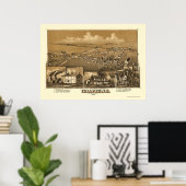 Tullytown, PA Panoramic Map - 1887 Poster (Heimbüro)